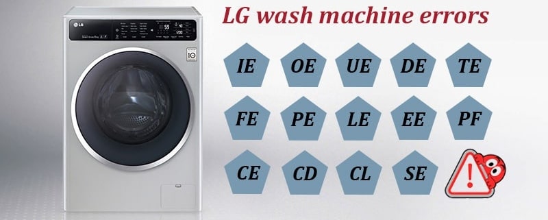 خطاهای ماشین لباسشویی ال جی